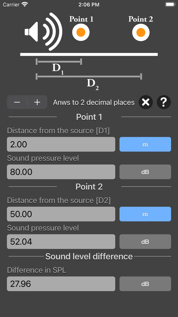 Distance Attenuation Calc