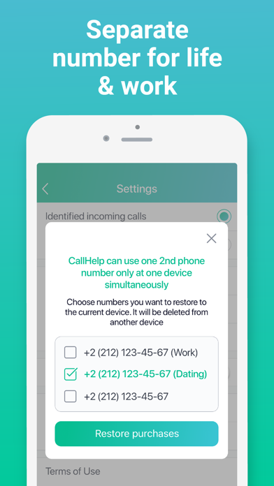 CallHelp: Second Phone Numberのおすすめ画像4