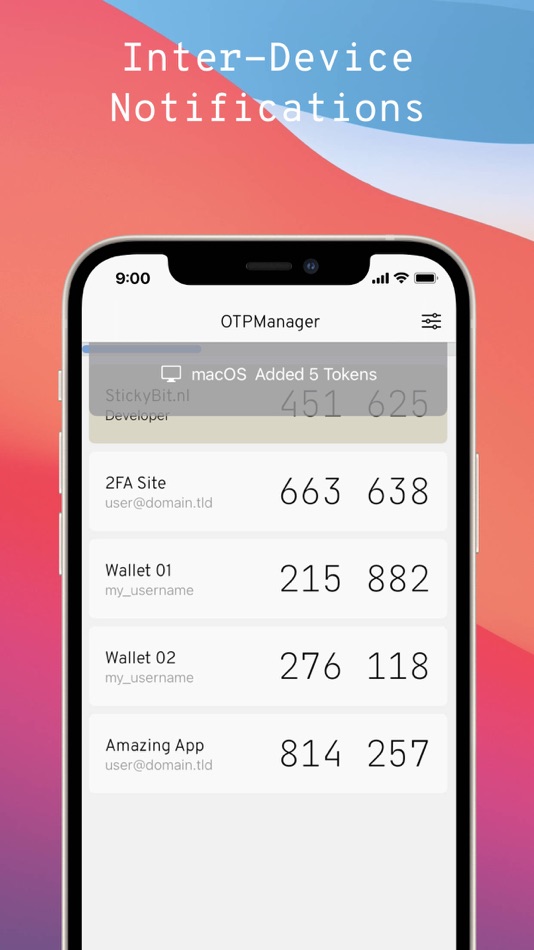 #2. OTP Manager (macOS) 由: Carlos de Boer Ver Voorn
