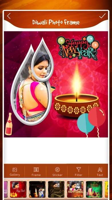 Diwali Photo Frame - Sticker Screenshot