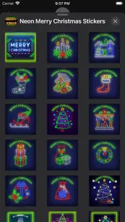 neon merry christmas stickers iphone screenshot 2