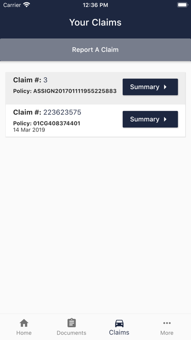 Walbeck Insurance - Mobile App Screenshot