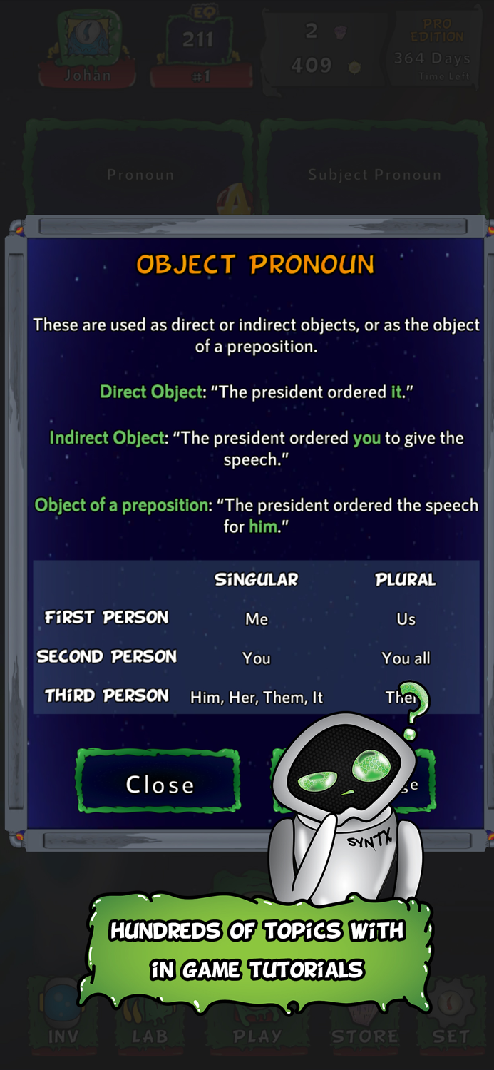 GramMars Wars - Grammar Game