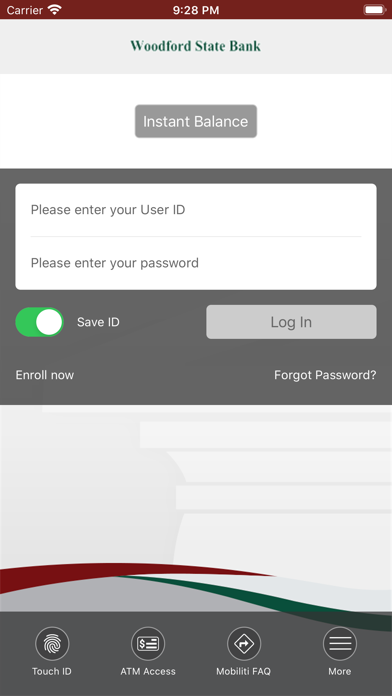 Woodford State Bank Screenshot