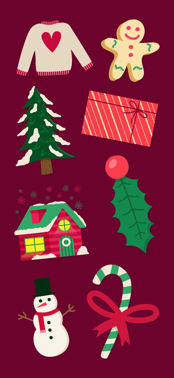 Cozy at Home Holiday Stickers