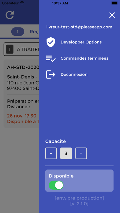 Please - Livreur Screenshot