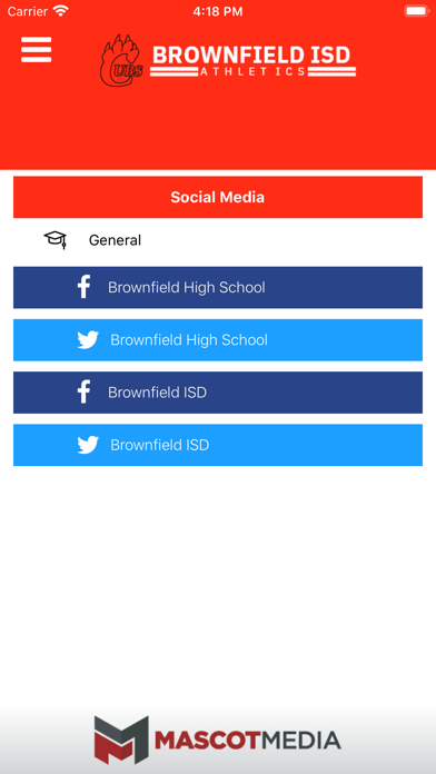 Brownfield ISD Athletics Screenshot