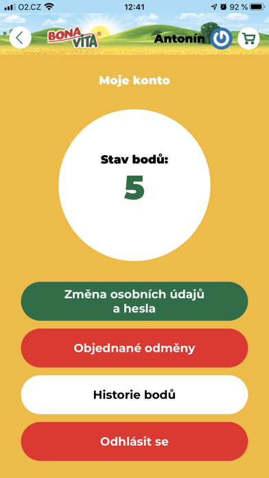 BONAVITA věrnostní program Screenshot