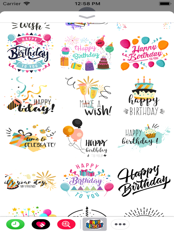 Screenshot #4 pour Happy Birthday Stickers 2018