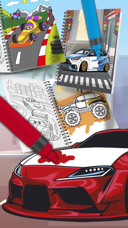 cute cars coloring booklanday apps