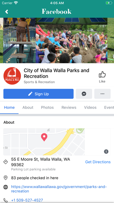 Walla Walla Parks and Rec Screenshot