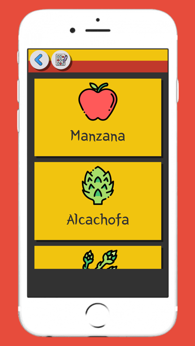 Spanish Vocabulary Flashcard Screenshot