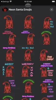 How to cancel & delete neon santa emojis 1