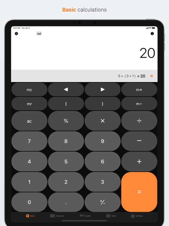 Screenshot #4 pour Calculator, basic and advanced