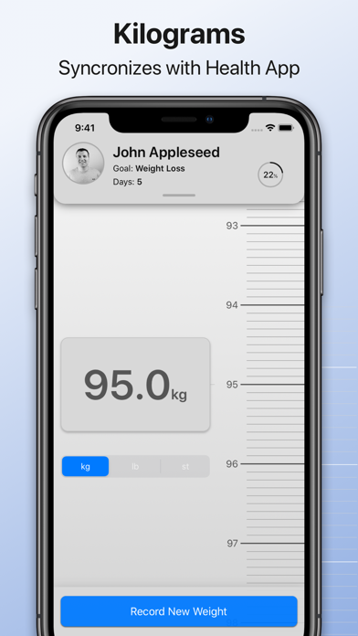 Weight Loss Tracking Screenshot
