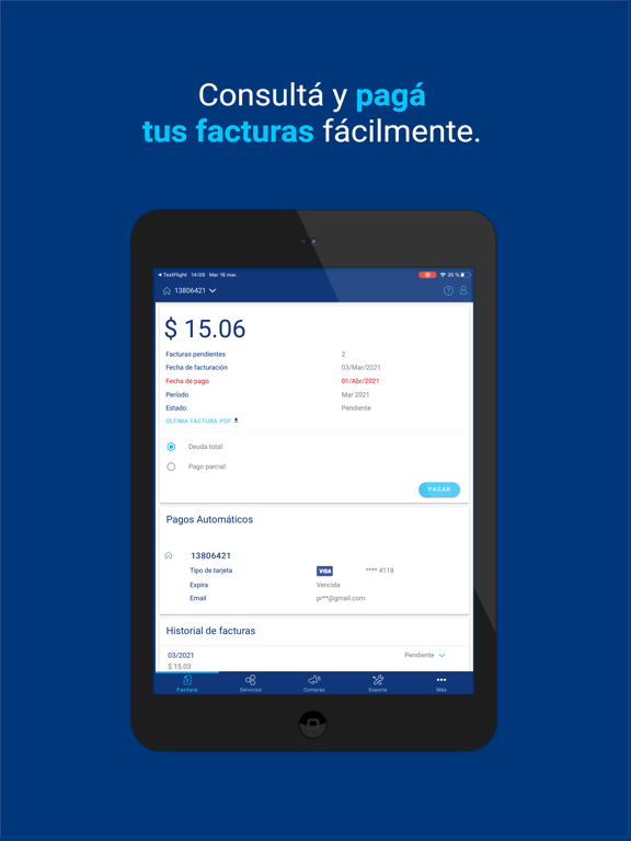 Mi Tigo El Salvador iPad screenshot 3 - Productivity app