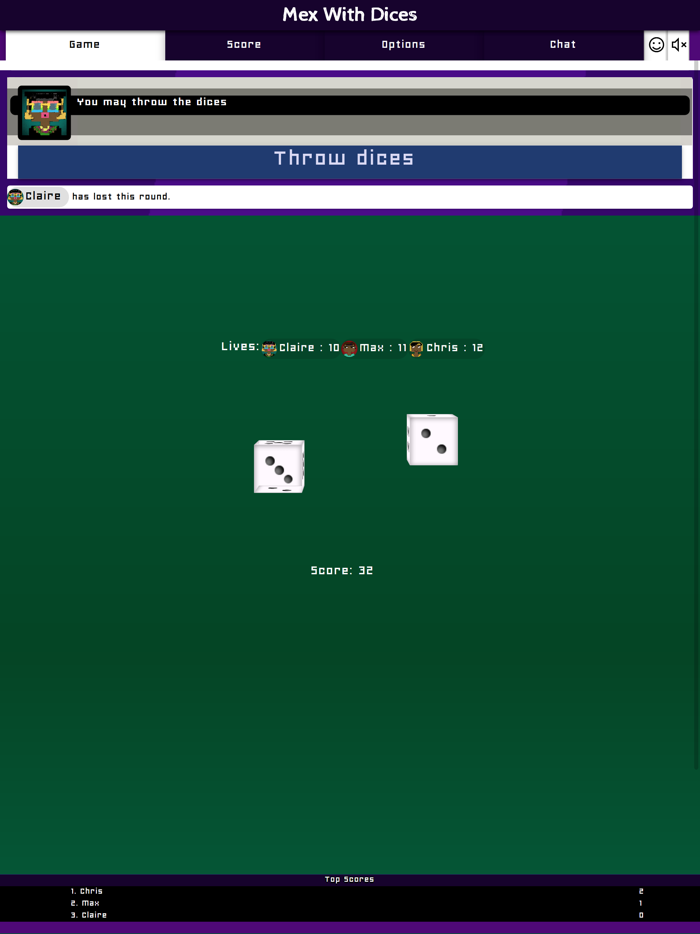 Mex With Dices Same Room