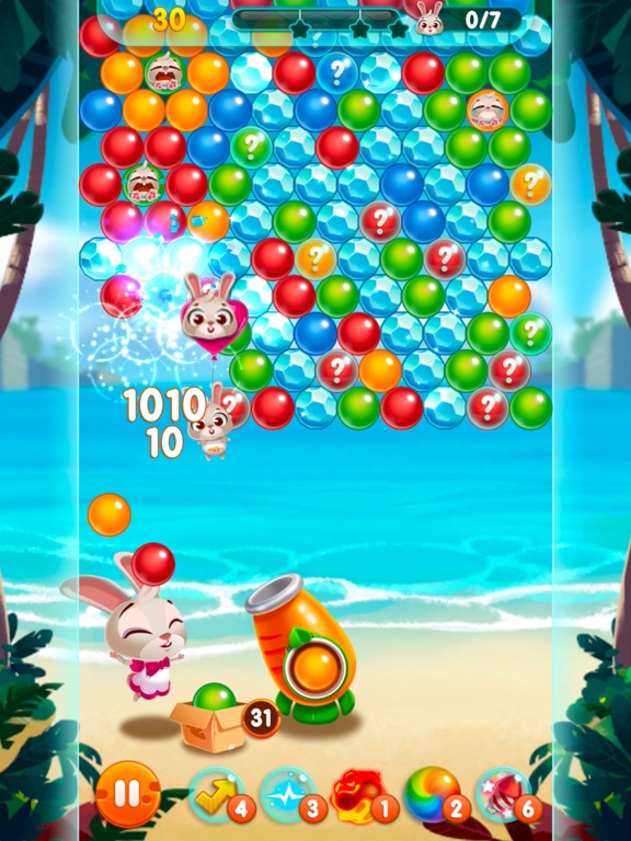 Bubble shooter gem puzzle pop game - Level 1,2,3,4,5,6,7,8,9,10