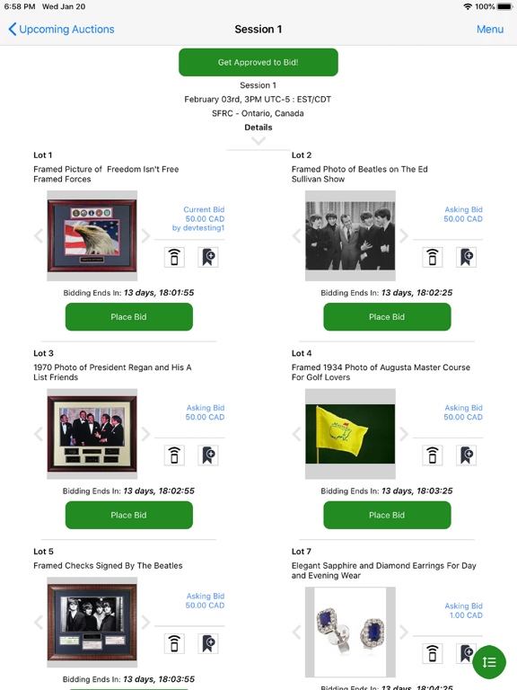 Screenshot #5 pour SFRC Auctions