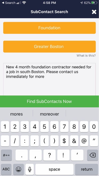SubContacts: Contractor Jobs Screenshot