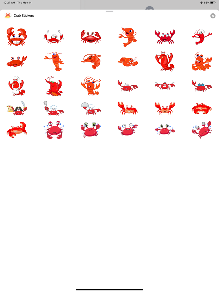 Crab Stickers Pack