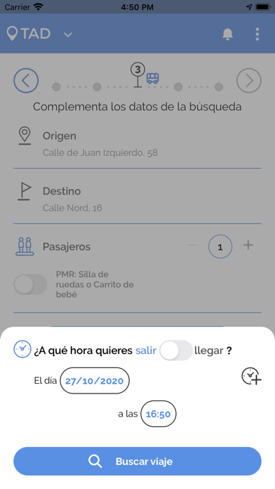 TAD - Transporte a Demanda Screenshot