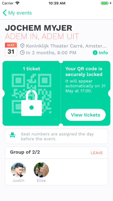GUTS Tickets Screenshot