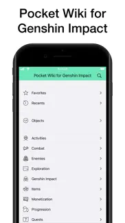 pocket wiki for genshin impact iphone screenshot 1