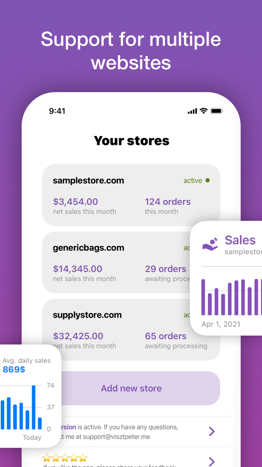 #2. Moni - Widgets for WooCommerce (iOS) Podle: Viszt Peter