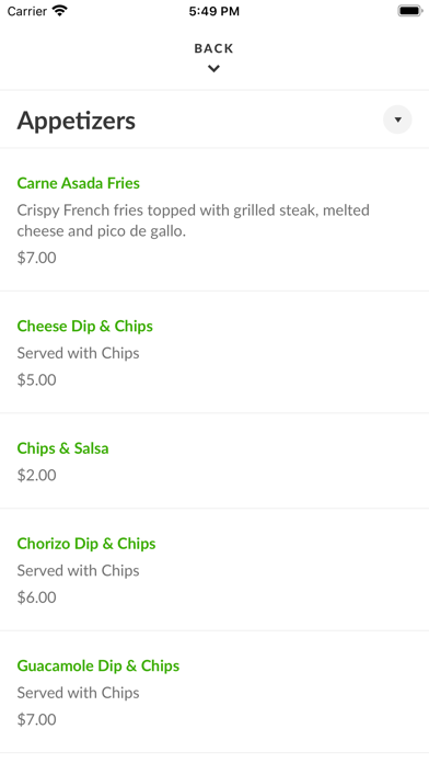 Salsa Verde Restaurant Screenshot