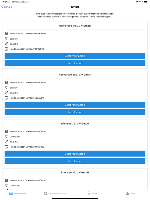 Screenshot #6 pour FORIS Vorratsgesellschaften