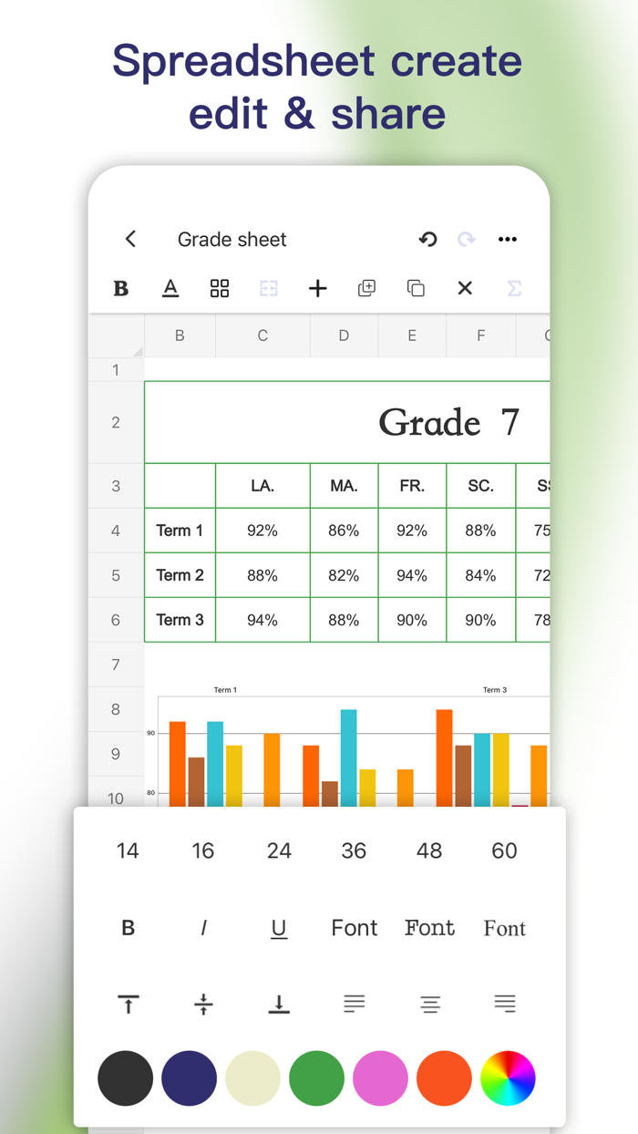 Simple Spreadsheetview and edit
