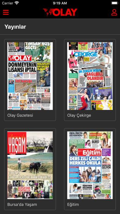 Olay E-Gazete Screenshot