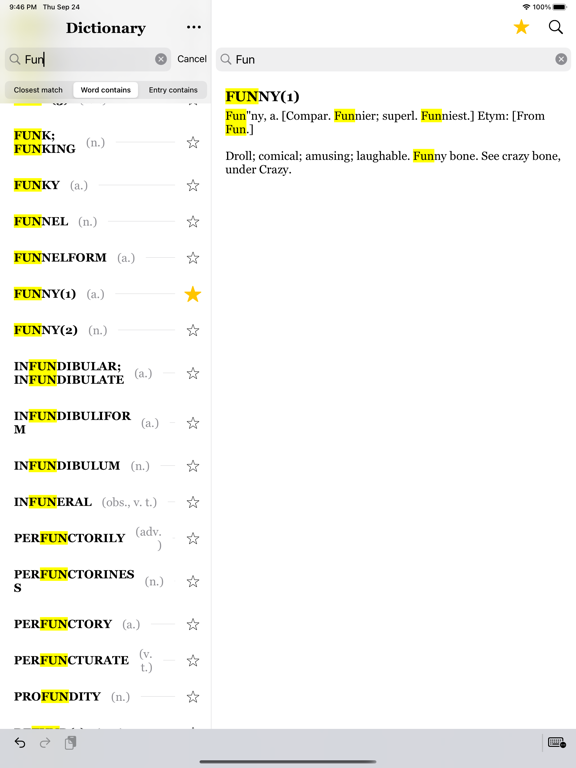 1913 Dictionary iPad screenshot 1 - Reference app