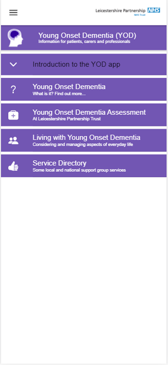 Young Onset Dementia YOD