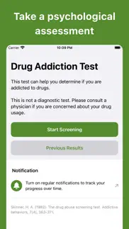 drug addiction test iphone screenshot 1