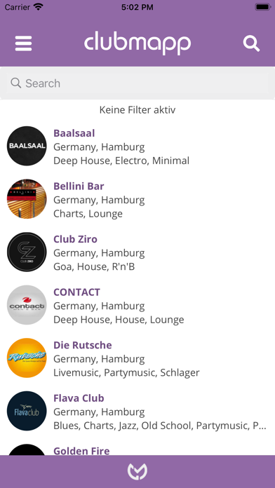 Clubmapp Screenshot