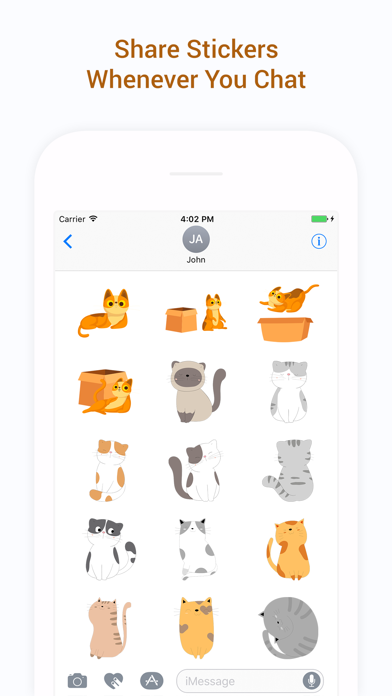 Cute Cat Chat Funny Stickers Screenshot