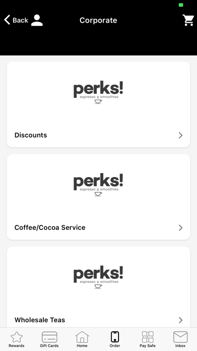 Perks! Coffee Screenshot