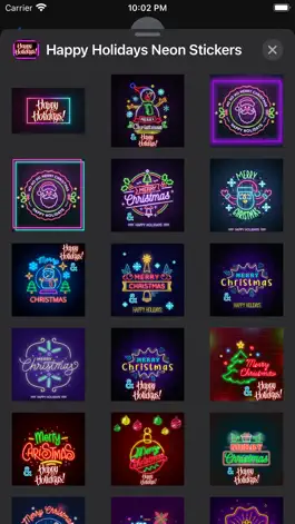 Game screenshot Happy Holidays Neon Stickers apk