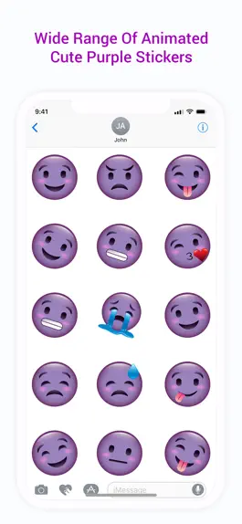 Game screenshot Animated Cute Purple Sticker hack