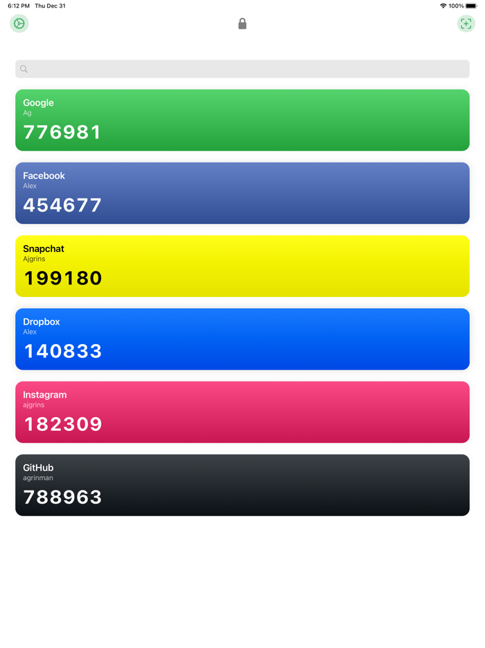 Codes - TOTP Authenticator