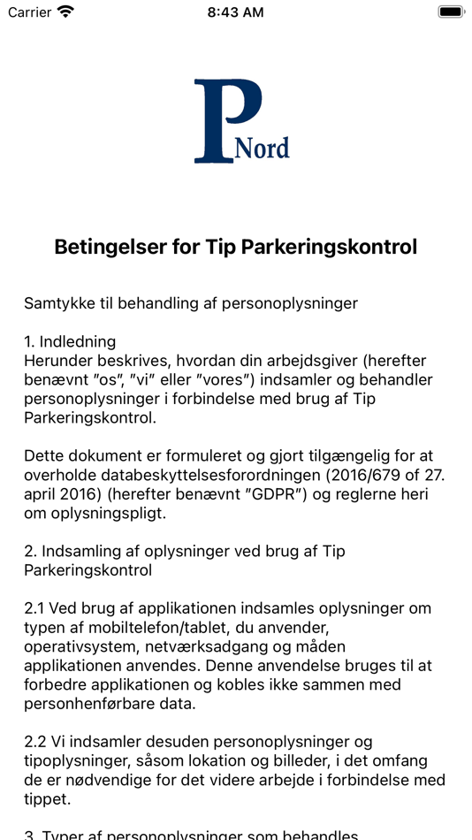 #1. Tip Parkeringskontrol (iOS) 由: Aalborg Kommune