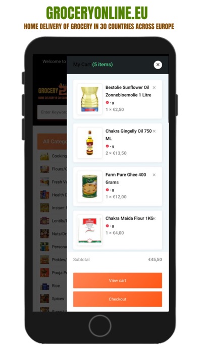 Grocery Online Europe Screenshot