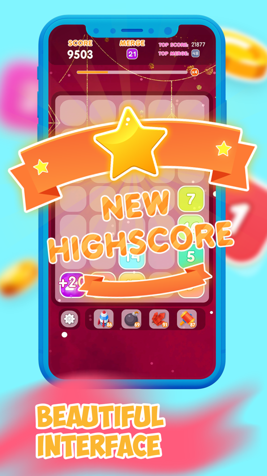 #1. 100 Merge - Number Puzzle (iOS) 来自: Duong Nguyen