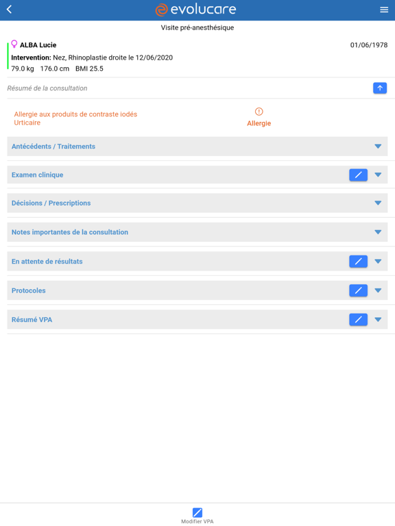 Screenshot #6 pour Evolucare Anesthesia Mobile