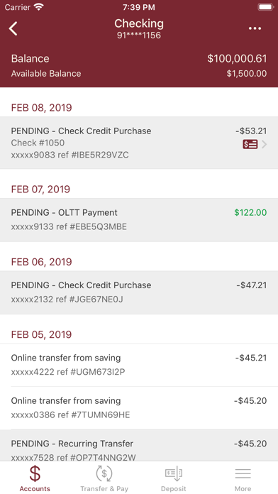 Success Bank Screenshot