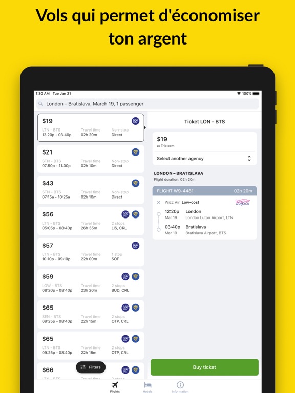 Screenshot #5 pour Billets d'avion&vols discounts