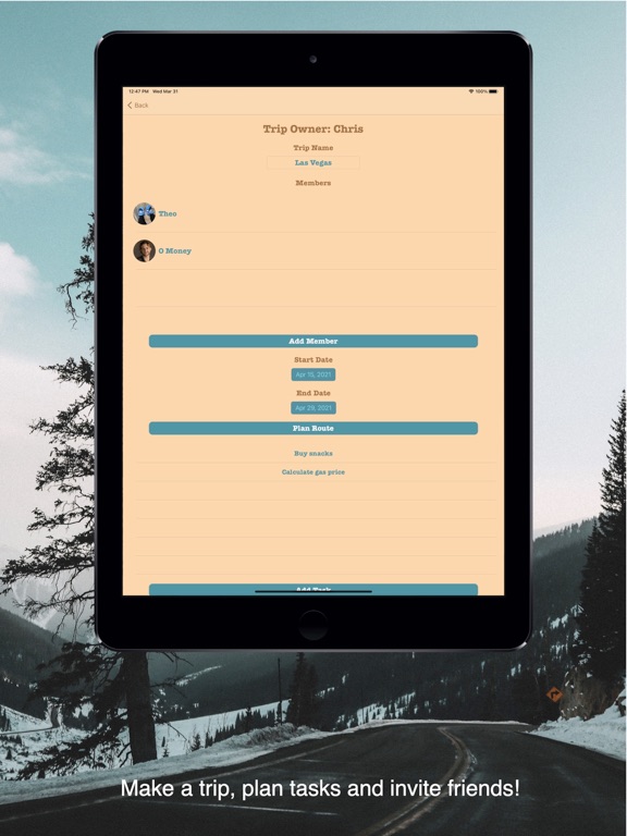 Road Pals iPad screenshot 2 - Travel app