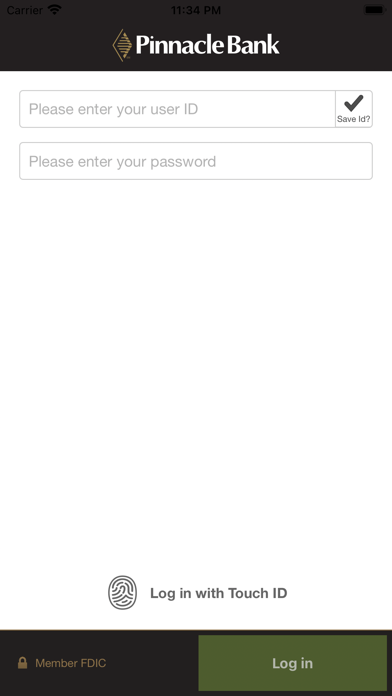 Pinnacle Bank Mobile Business Screenshot
